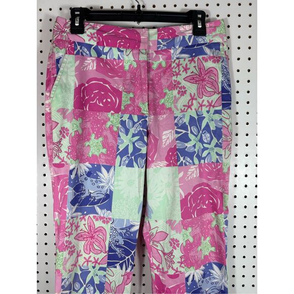 Lilly Pulitzer patchwork multi print trousers size 6 - Picture 4 of 8